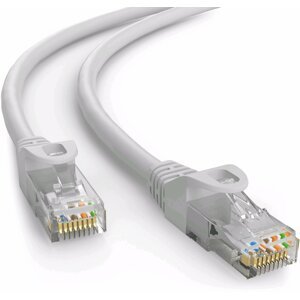 C-TECH kabel UTP, Cat6, 0.25m, šedá - CB-PP6-025