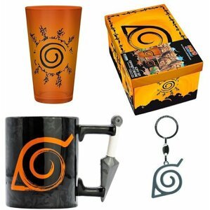 Dárkový set Naruto Shippuden - sklenice, hrnek, klíčenka - ABYPCK255