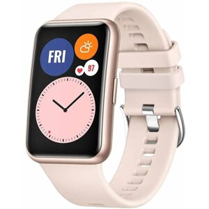FIXED silikonový řemínek pro Huawei Watch FIT, růžová - FIXSSTB-1054-PI