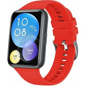 FIXED silikonový řemínek pro Huawei Watch FIT 2, červená - FIXSSTB-1055-RD