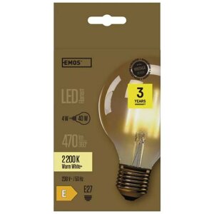 Emos LED žárovka Vintage G95, 4W, E27, teplá bílá+ - 1525713240