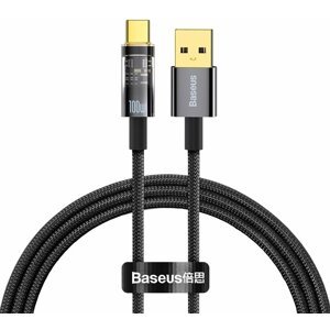 Baseus datový kabel Explorer Series s inteligentním vypnutím USB-A - USB-C, 100W, 1m, černá - CATS000201