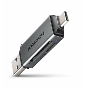 AXAGON CRE-DAC, USB-C + USB-A, 5 Gbps - mini čtečka karet, 2-slot & lun SD/microSD, podpora UHS-I - CRE-DAC