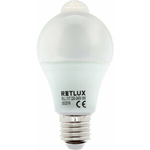 Retlux žárovka se soumrakovým a PIR senzorem RLL 317, LED A60, E27, 8W, teplá bílá - 50003802