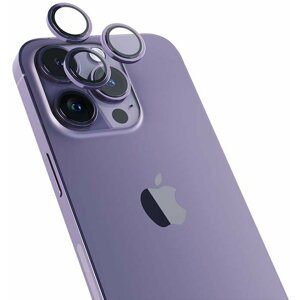 EPICO hliníkové tvrzené sklo na čočky fotoaparátu pro iPhone 14 Pro/14 Pro Max, temně fialová - 69312152200001
