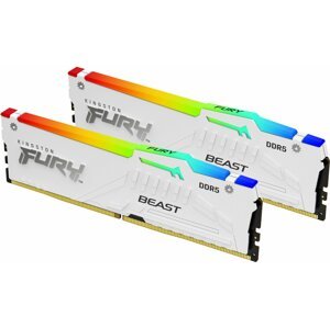Kingston Fury Beast White RGB 64GB (2x32GB) DDR5 5200 CL36, AMD EXPO - KF552C36BWEAK2-64