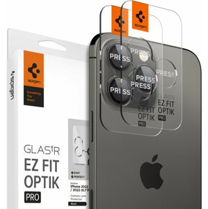 Spigen ochranné sklo EZ Fit Optik Pro pro Apple iPhone 14 Pro/iPhone 14 Pro Max, 2 ks, černá - AGL05205