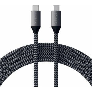 Satechi kabel USB-C - USB-C, 100W, opletený, 2m, šedá - ST-TCC2MM