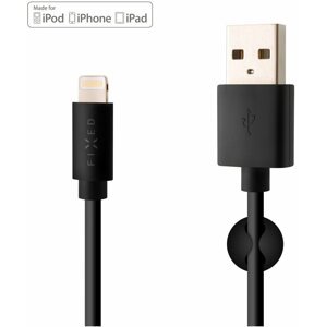 FIXED nabíjecí a datový kabel USB-A - Lightning, MFi certifikace, 1m, černá - FIXD-UL-BK