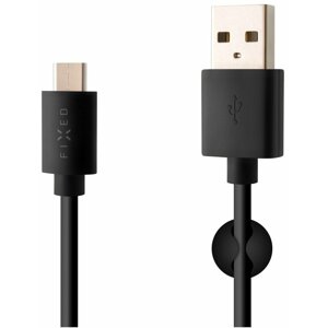 FIXED nabíjecí a datový kabel USB-A - USB-C, USB 2.0, 1m, černá - FIXD-UC-BK