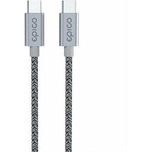 EPICO kabel USB-C - USB-C, opletený, 60W, 1.2m, šedá - 9915141300018