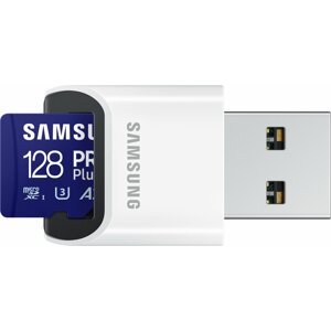 Samsung PRO Plus UHS-I U3 (Class 10) Micro SDXC 128GB + USB adaptér - MB-MD128SB/WW