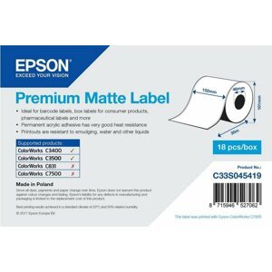 Epson ColorWorks role pro pokladní tiskárny, Premium Matte Label, 102mmx35m - C33S045419