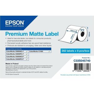 Epson ColorWorks role pro pokladní tiskárny, PREMIUM MATTE, 105x210mm, 282ks - C33S045740
