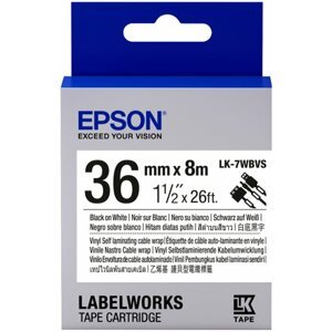 Epson LabelWorks LK-7WBVS, páska pro tiskárny etiket, 36mm, 8m, černo-bílá - C53S657014