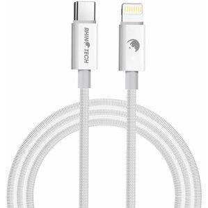 RhinoTech kabel USB-C - Lightning, 27W, 1m, opletený, bílá - RTACC382