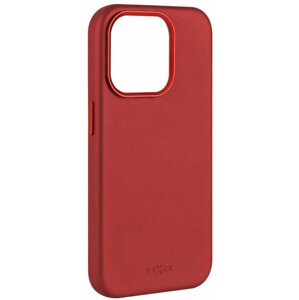 FIXED kožený zadní kryt MagLeather s podporou Magsafe pro Apple iPhone 15 Plus, červená - FIXLM-1201-RD