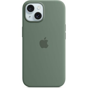 Apple Silikonový kryt s MagSafe pro iPhone 15, cypřišově zelená - MT0X3ZM/A