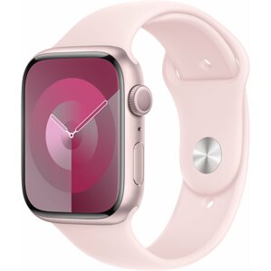 Apple Watch Series 9, 45mm, Pink, Light Pink Sport Band - S/M - MR9G3QC/A