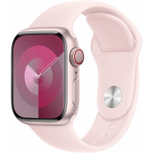 Apple Watch Series 9, Cellular, 41mm, Pink, Light Pink Sport Band - M/L - MRJ03QC/A