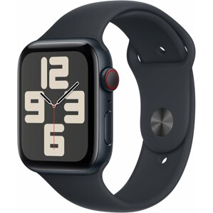 Apple Watch SE 2023, Cellular, 44mm, Midnight, Midnight Sport Band - M/L - MRH83QC/A