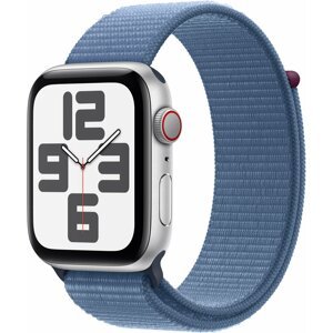 Apple Watch SE 2023, Cellular, 44mm, Silver, Winter Blue Sport Loop - MRHM3QC/A