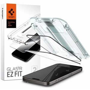 Spigen ochranné sklo tR EZ Fit pro Apple iPhone 15 Pro, 2ks, černá - AGL06893