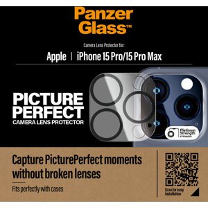 PanzerGlass ochranné sklo fotoaparátu pro Apple iPhone 15 Pro/15 Pro Max - 1137