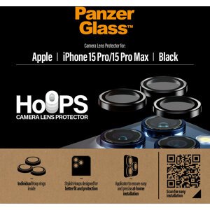 PanzerGlass HoOps ochranné kroužky pro čočky fotoaparátu pro Apple iPhone 15 Pro/15 Pro Max - 1139