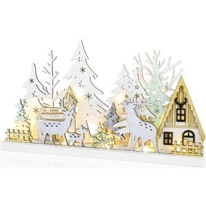 Retlux vánoční dekorace zimní les RXL 466, 15LED, 33cm, teplá bílá - 52000002