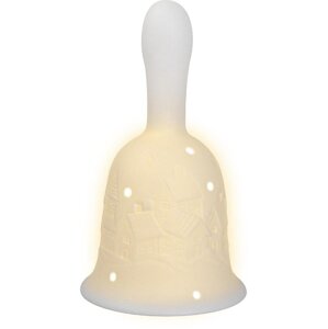 Retlux vánoční dekorace porcelánový zvonek RXL 471, LED, 3.2cm, teplá bílá - 52000037