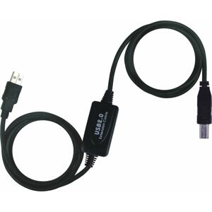 PremiumCord USB 2.0 repeater a propojovací kabel A/M-B/M, 10m - ku2rep10ab
