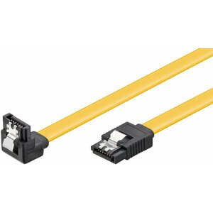 PremiumCord kabel SATA 3.0 kov.západka, 90°, 0,3m - kfsa-15-03